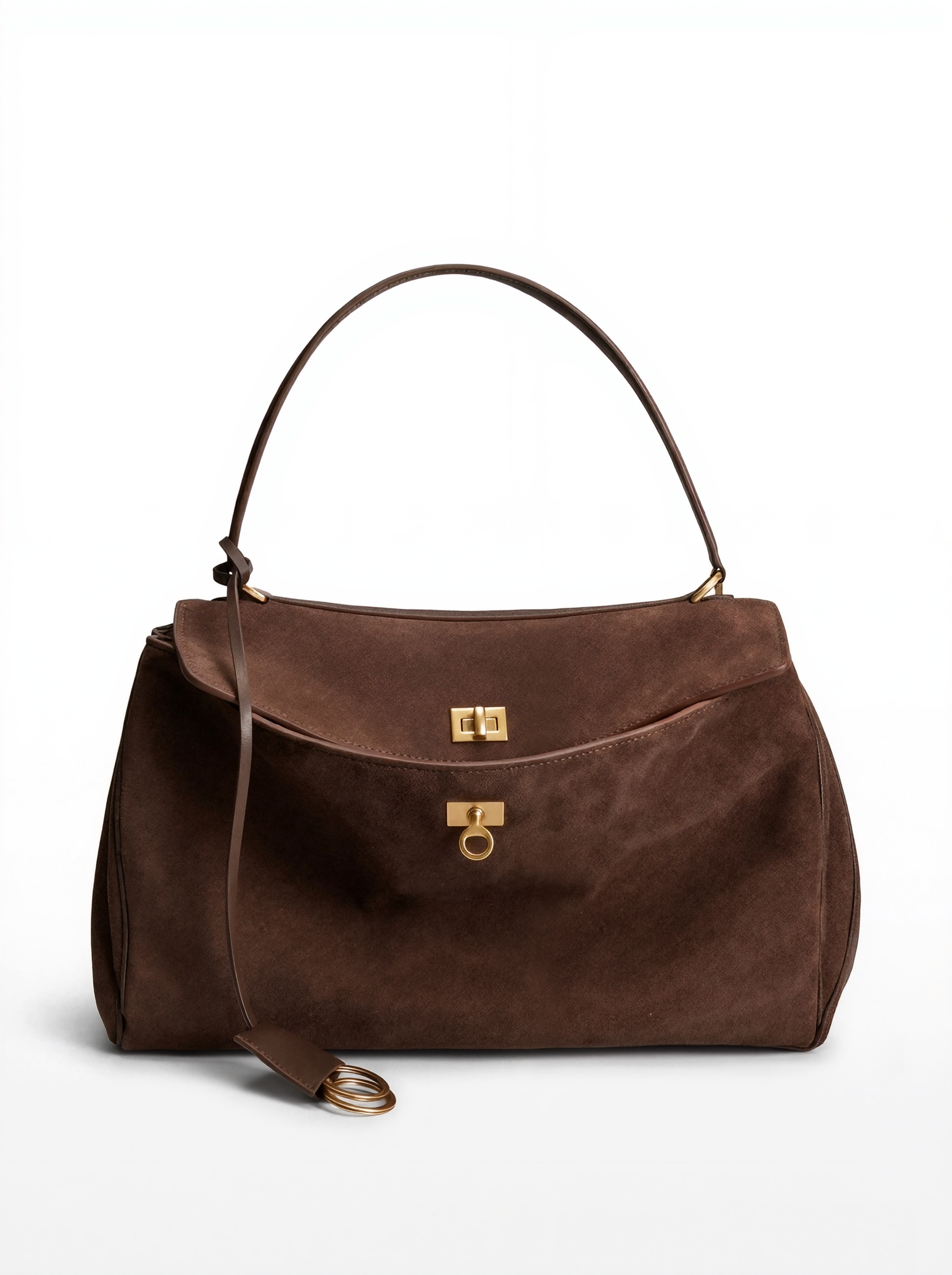 Adjustable Work Suede Shoulder Bag