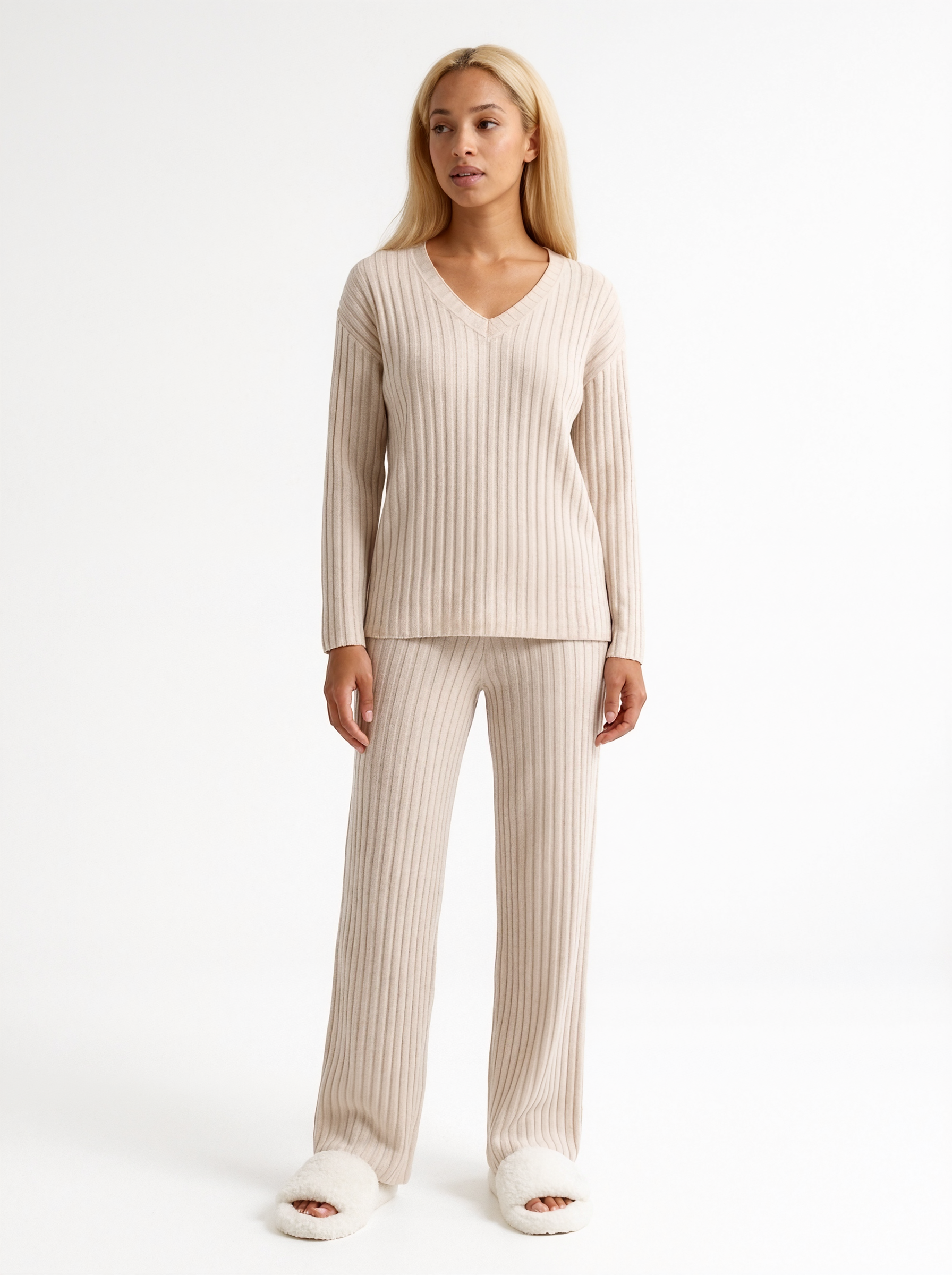 Ribbed Knit Loungewear Set