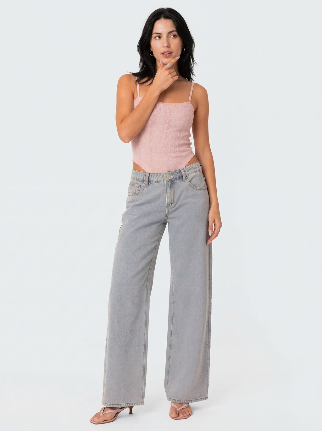 High-Waist Wide Leg Jeans