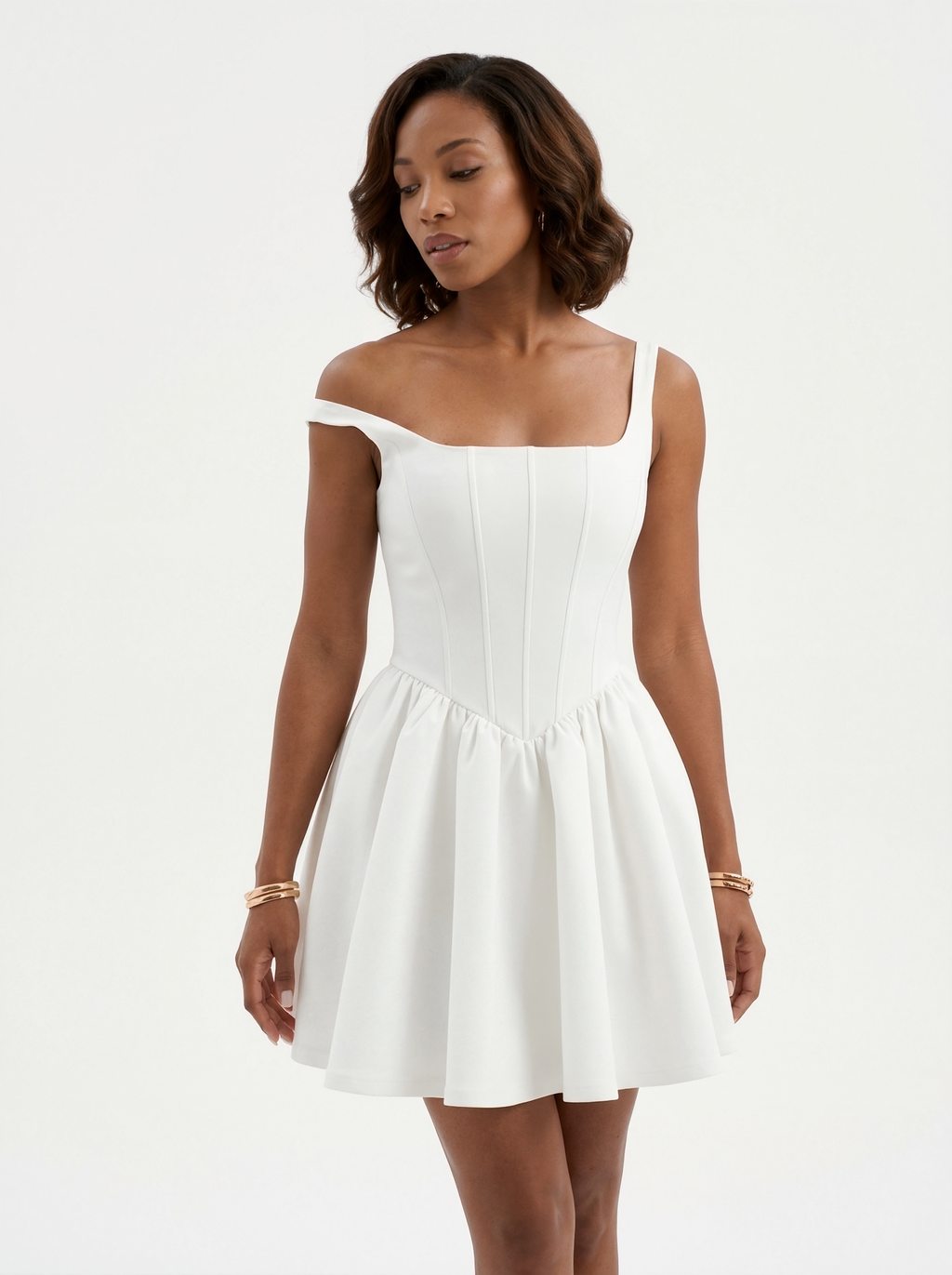 White Corset Mini Dress