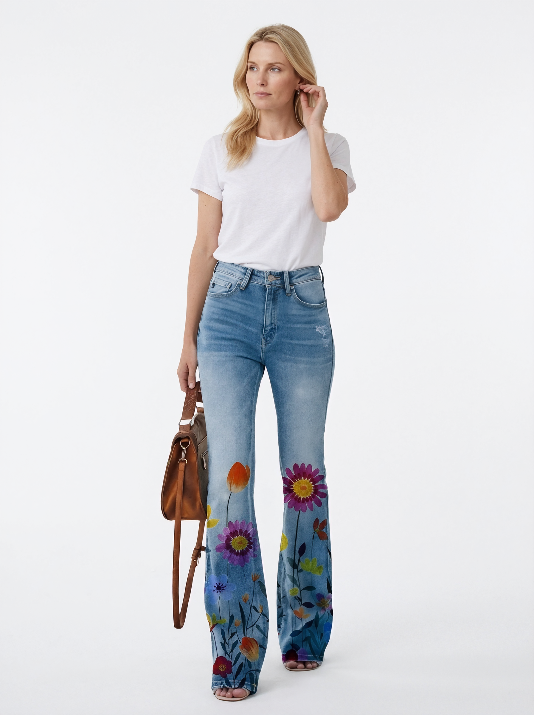 Floral Straight Leg Jeans