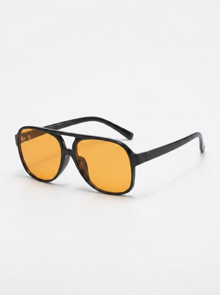 Orange Tinted Aviator Sunglasses