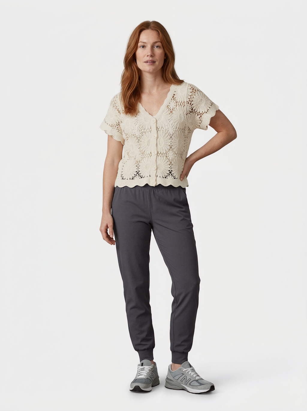 Floral Crochet Knit Top