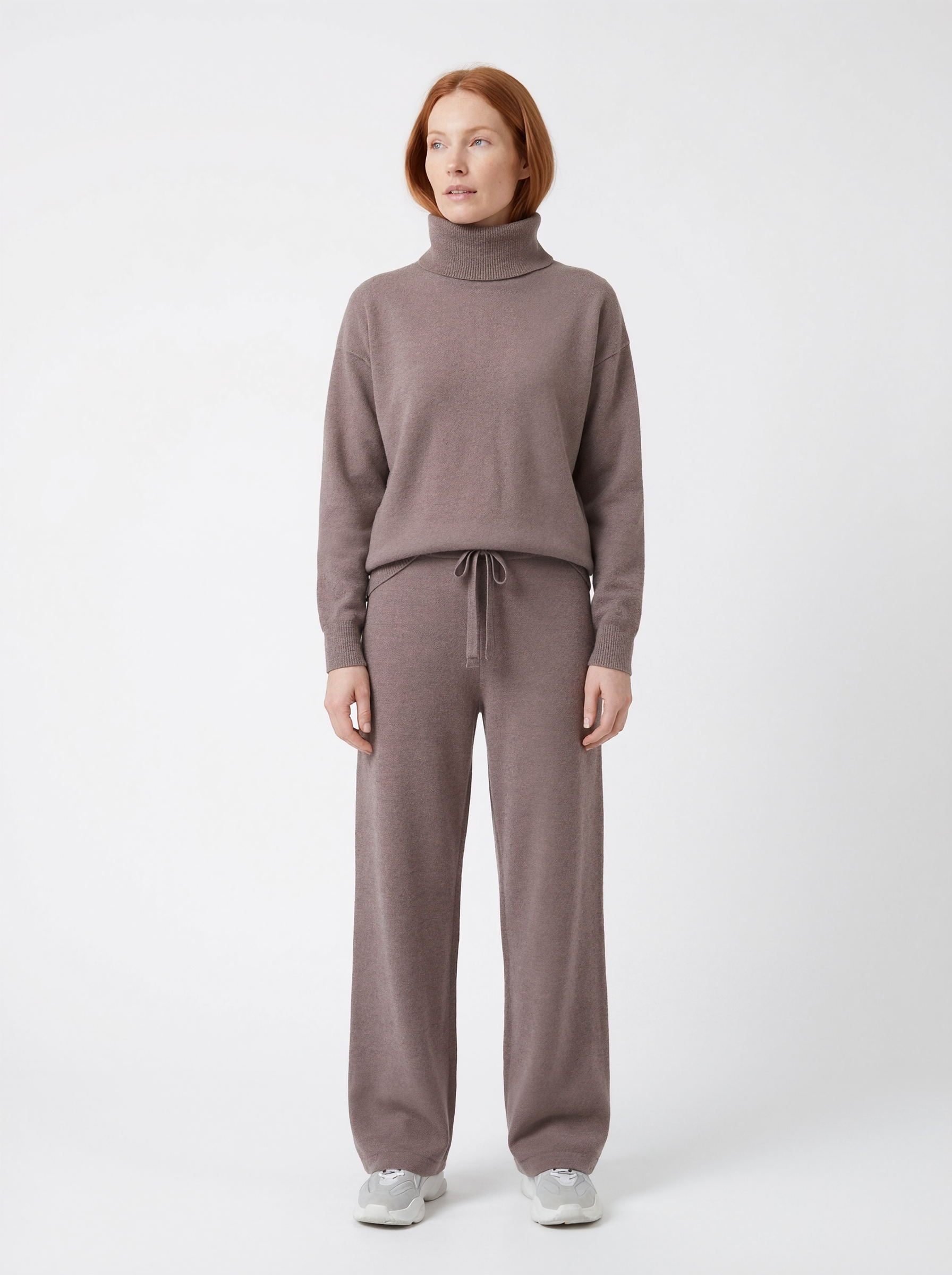 Relaxed High Neck Knit Set