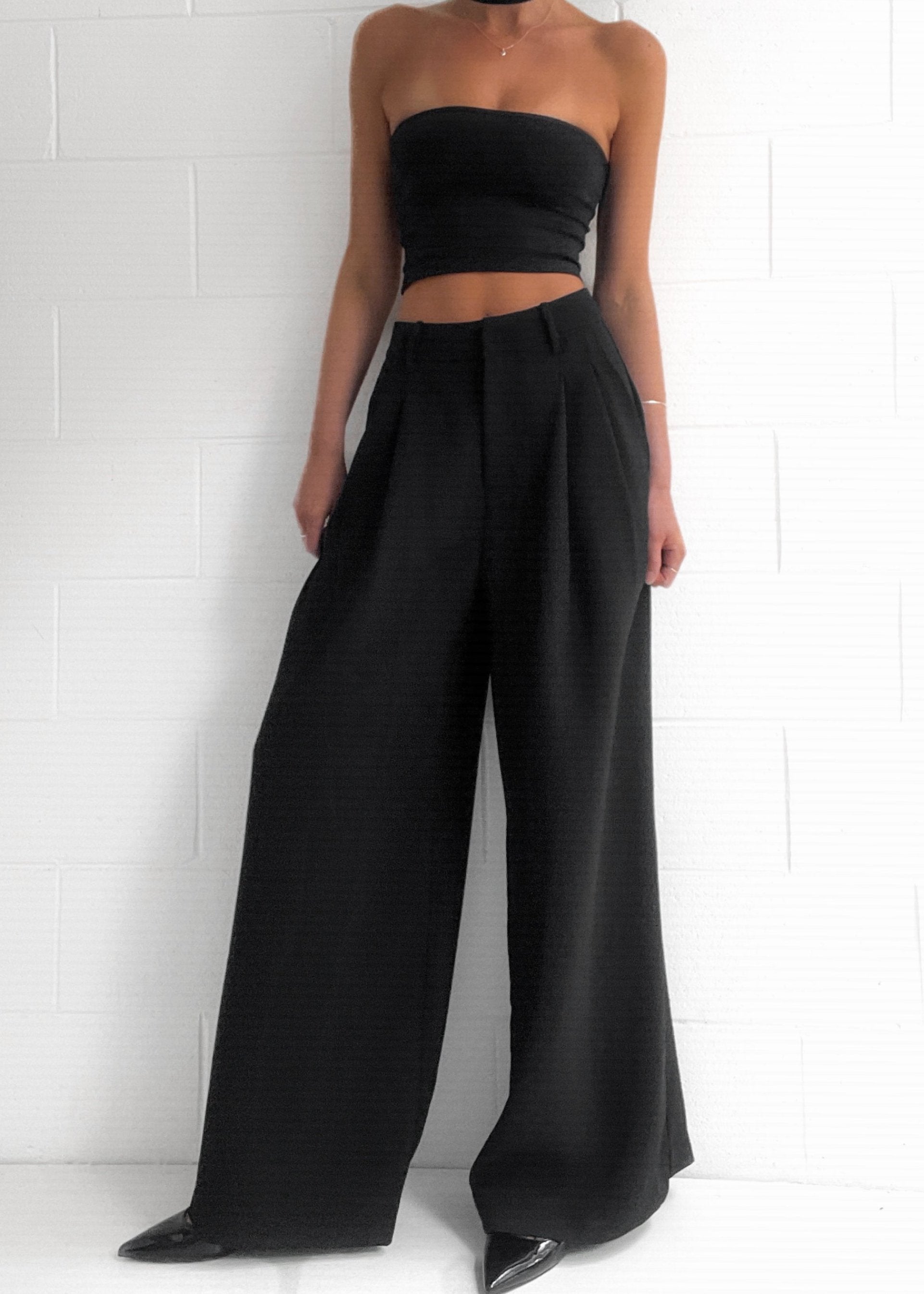 High Waist Palazzo Trousers