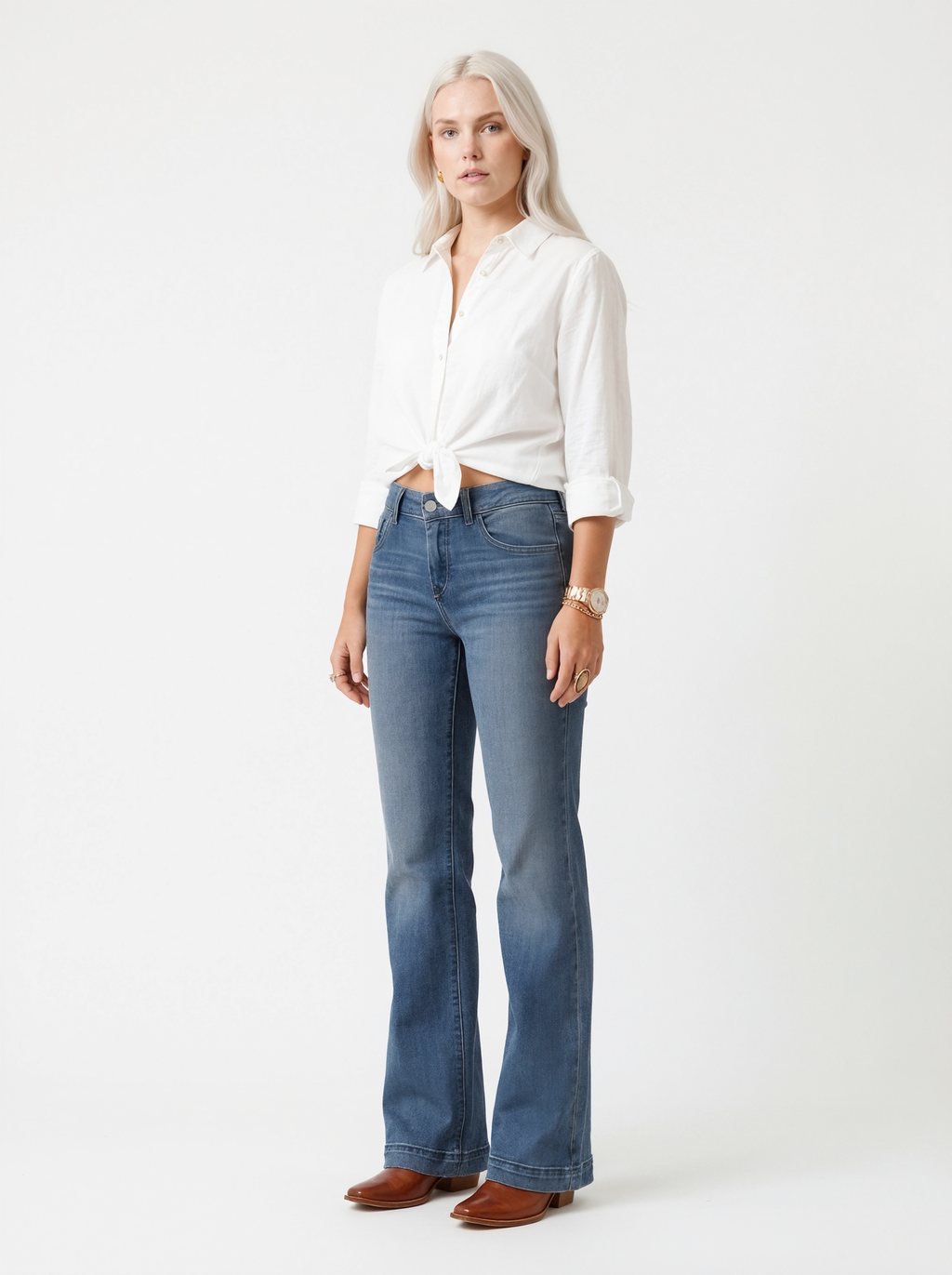High Waist Bootcut Jeans