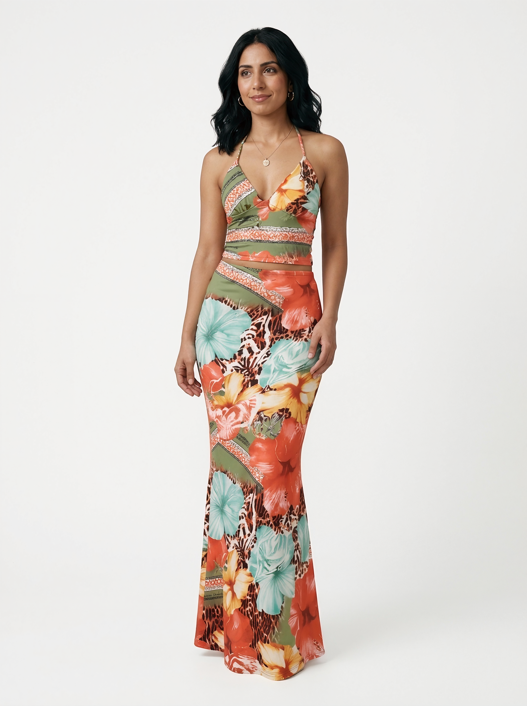 Floral Halter Two Piece Set