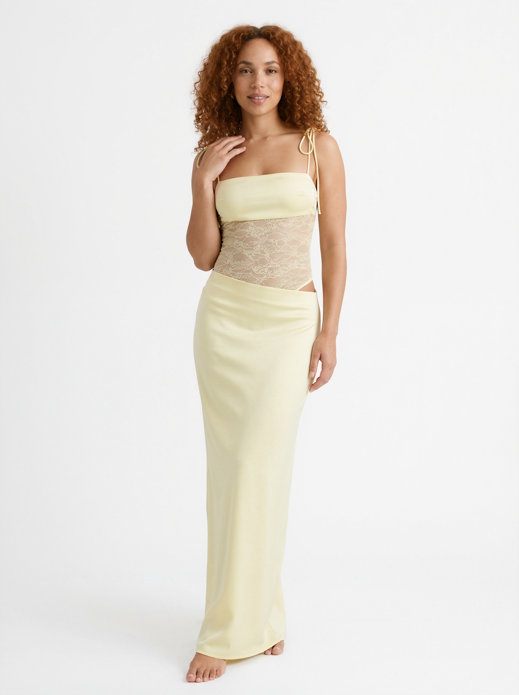 Lace Detail Maxi Dress