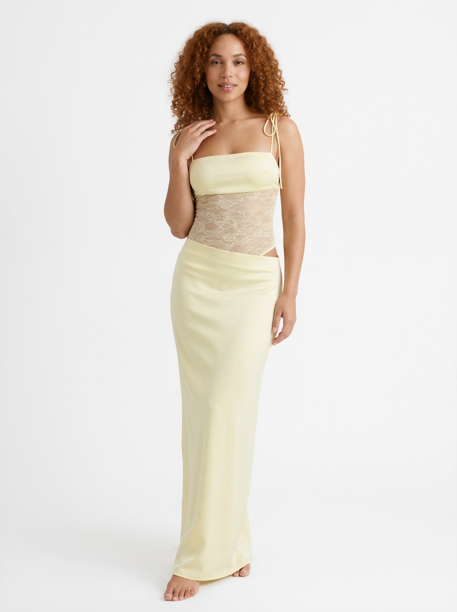 Lace Detail Maxi Dress