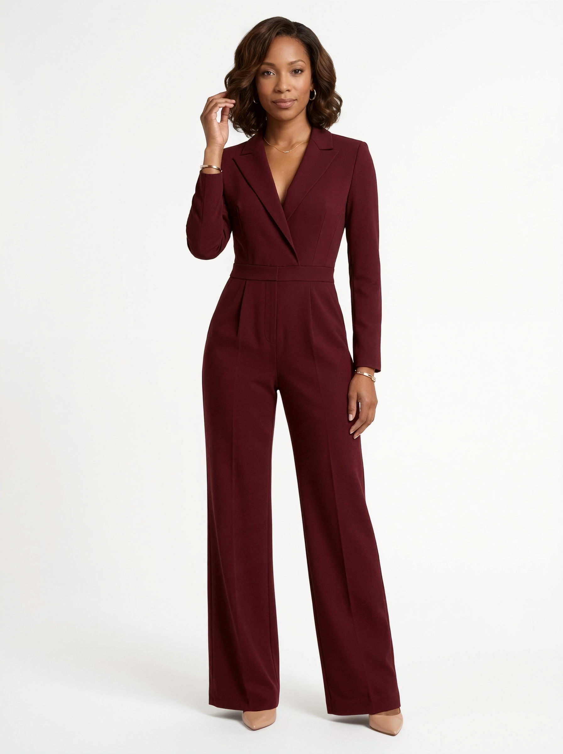 Tailored Wide Leg Jumpsuit