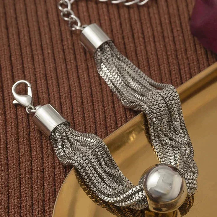 Modern Multi-Strand Ball Necklace