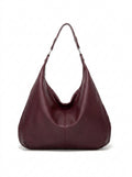 Vegan Leather Hobo Shoulder Bag