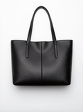 Structured Black Minimalist Shoulder Bag