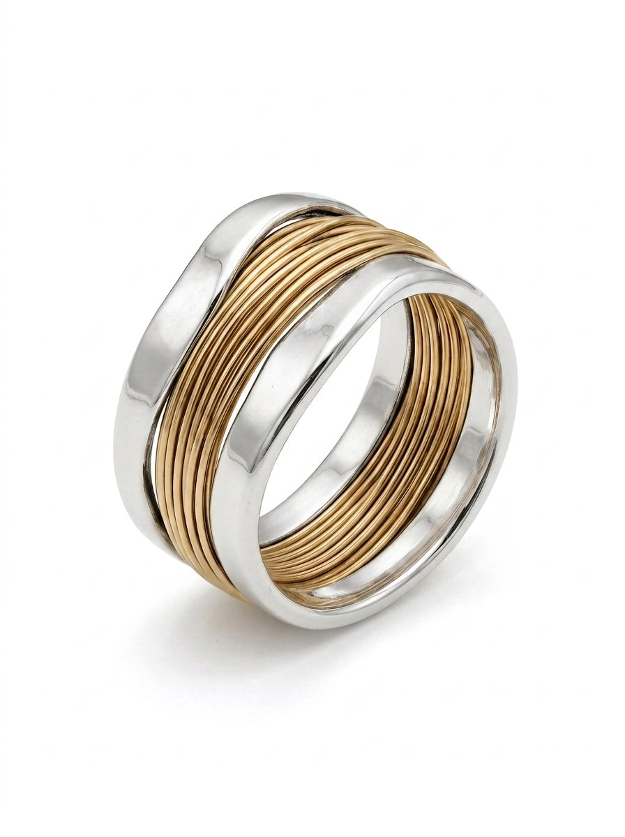 Two-Tone Gold Wire Ring
