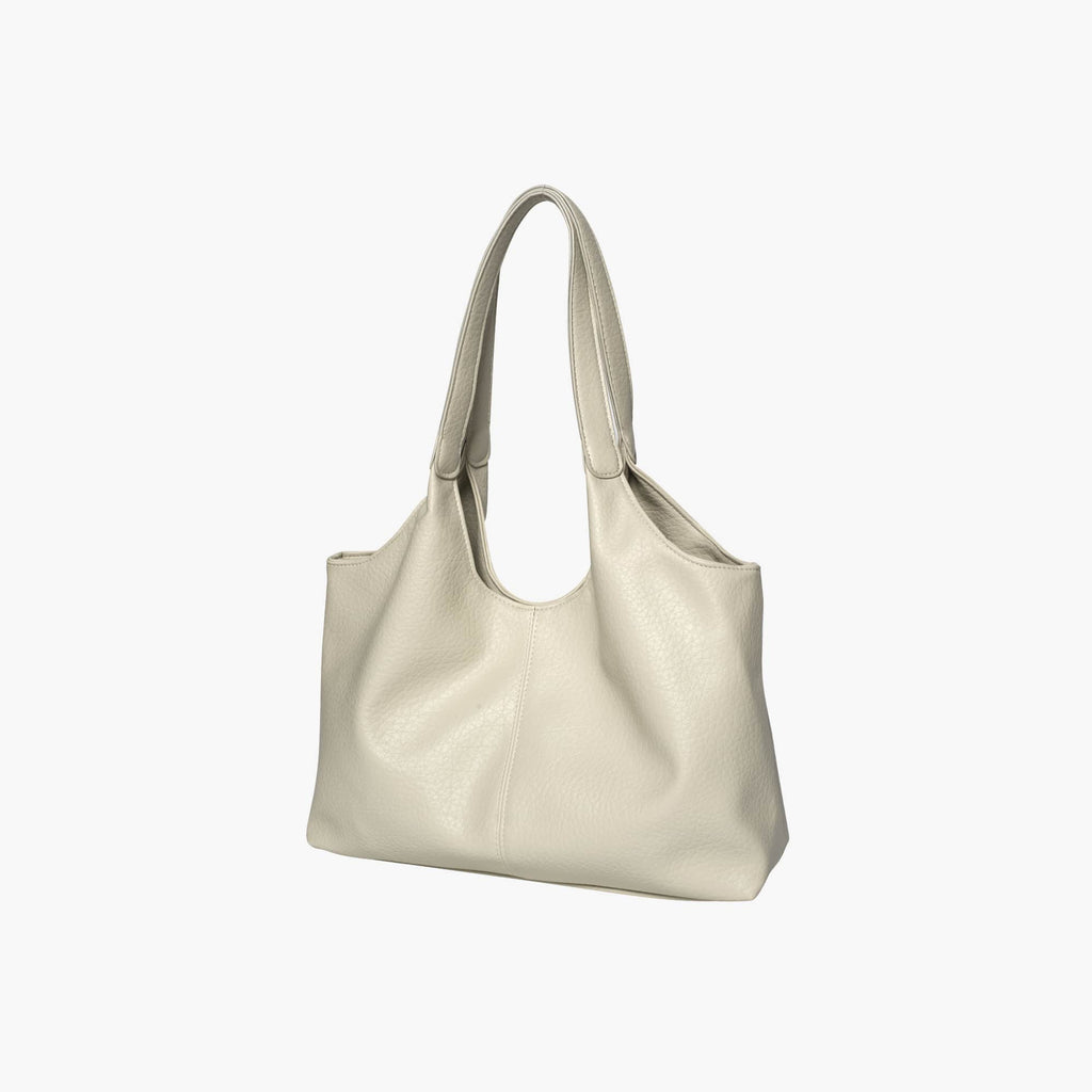 Oversized Slouchy Vegan Leather Shoulder Tote Bag