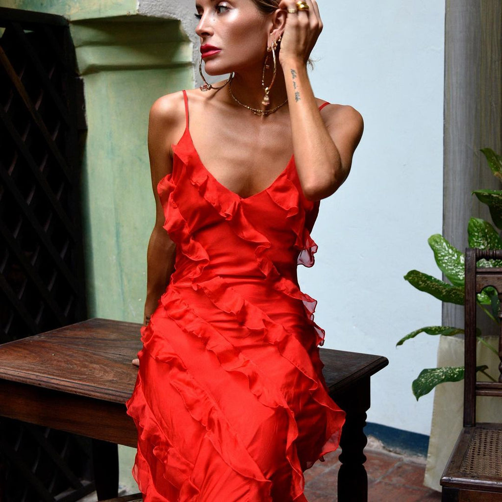 Summer Sleeveless Ruffle Dress