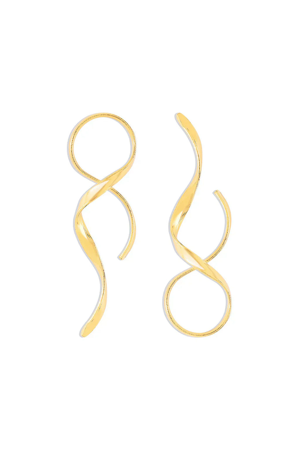 Stainless Steel Twisted Drop Earrings