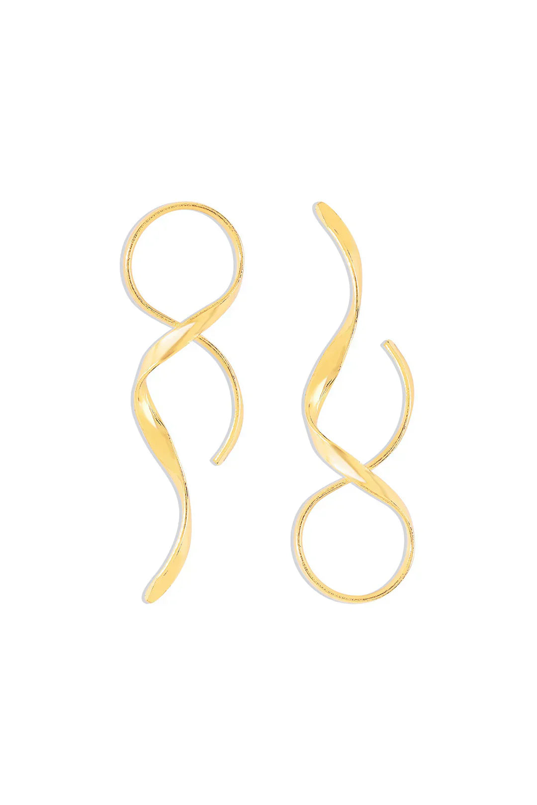 Stainless Steel Twisted Drop Earrings