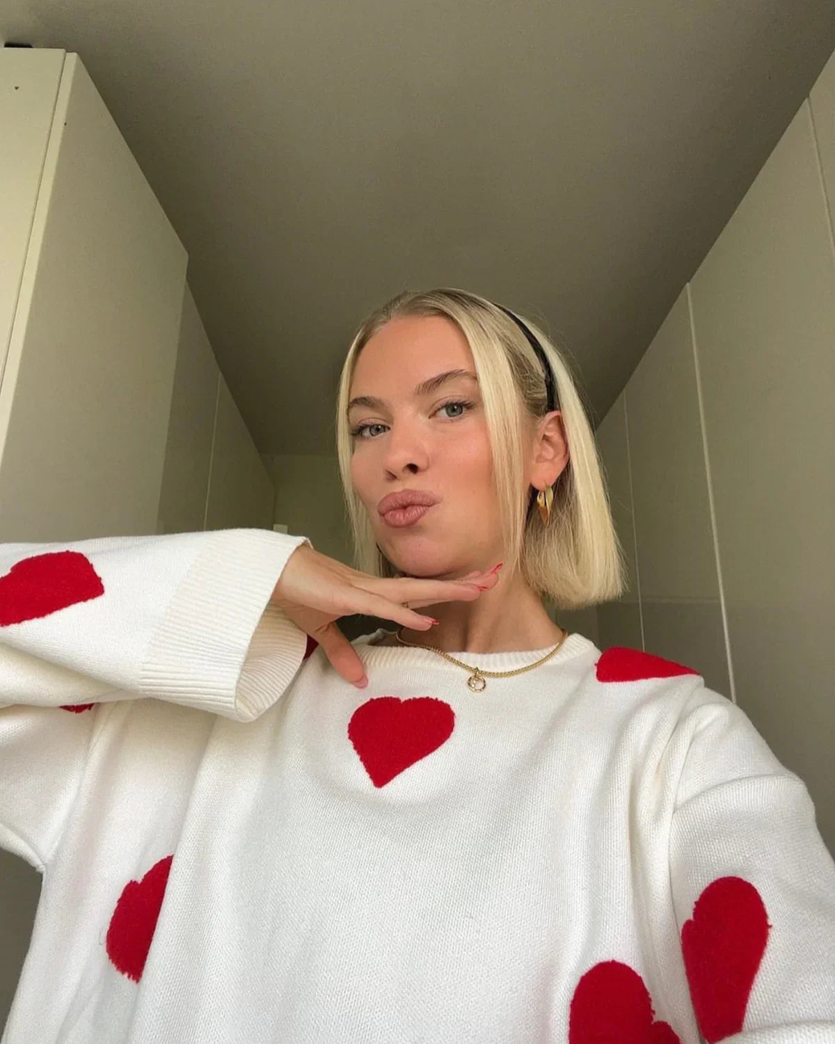 Comfy Oversized Heart Sweater