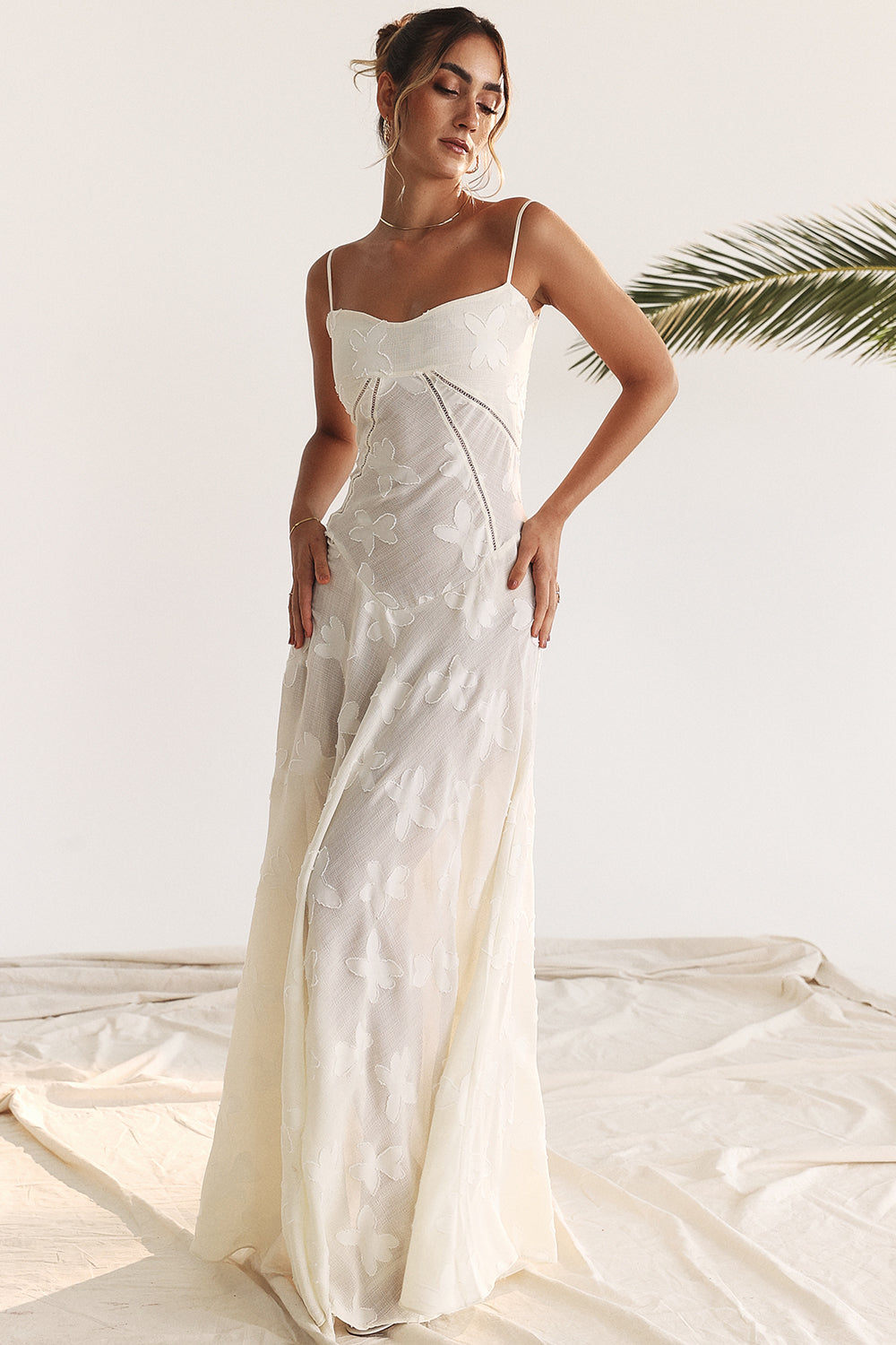 Embroidered Sleeveless Maxi Dress