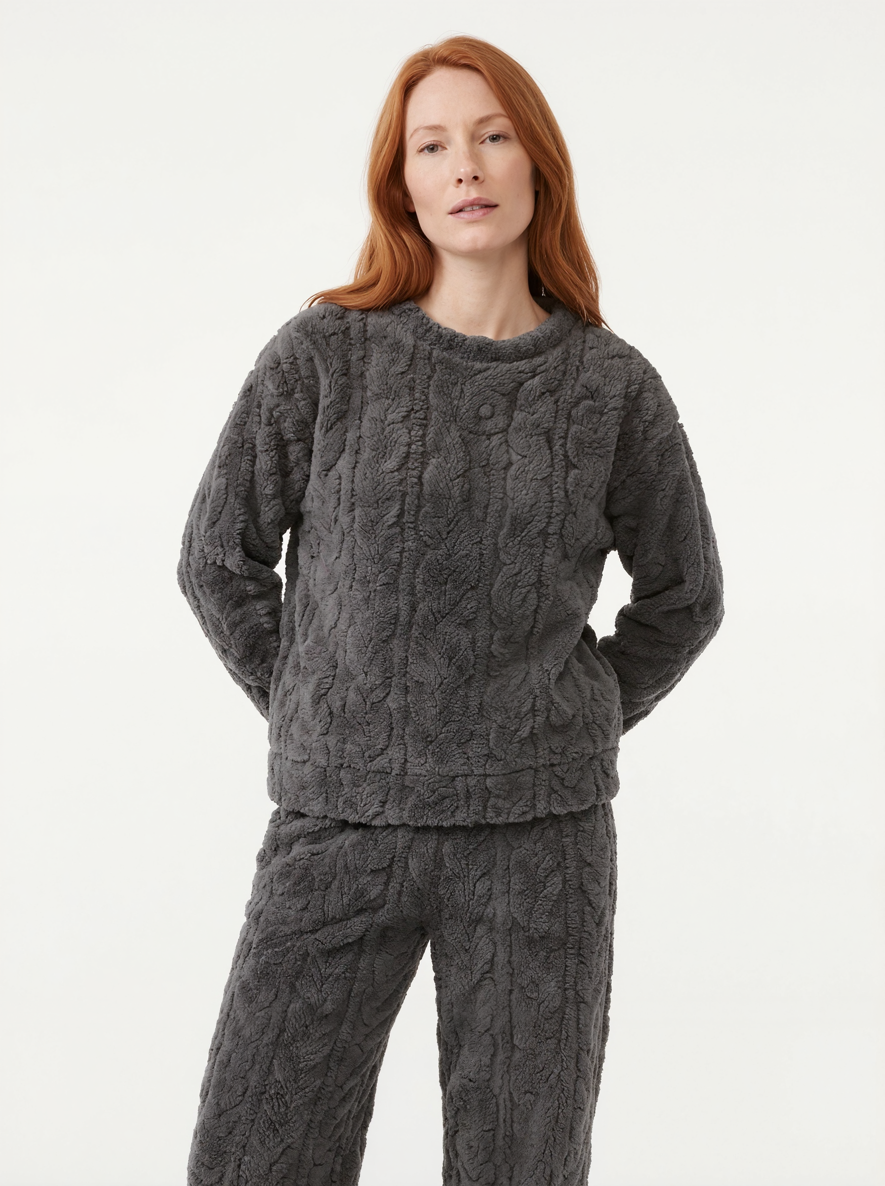 Cable Knit Fleece Set