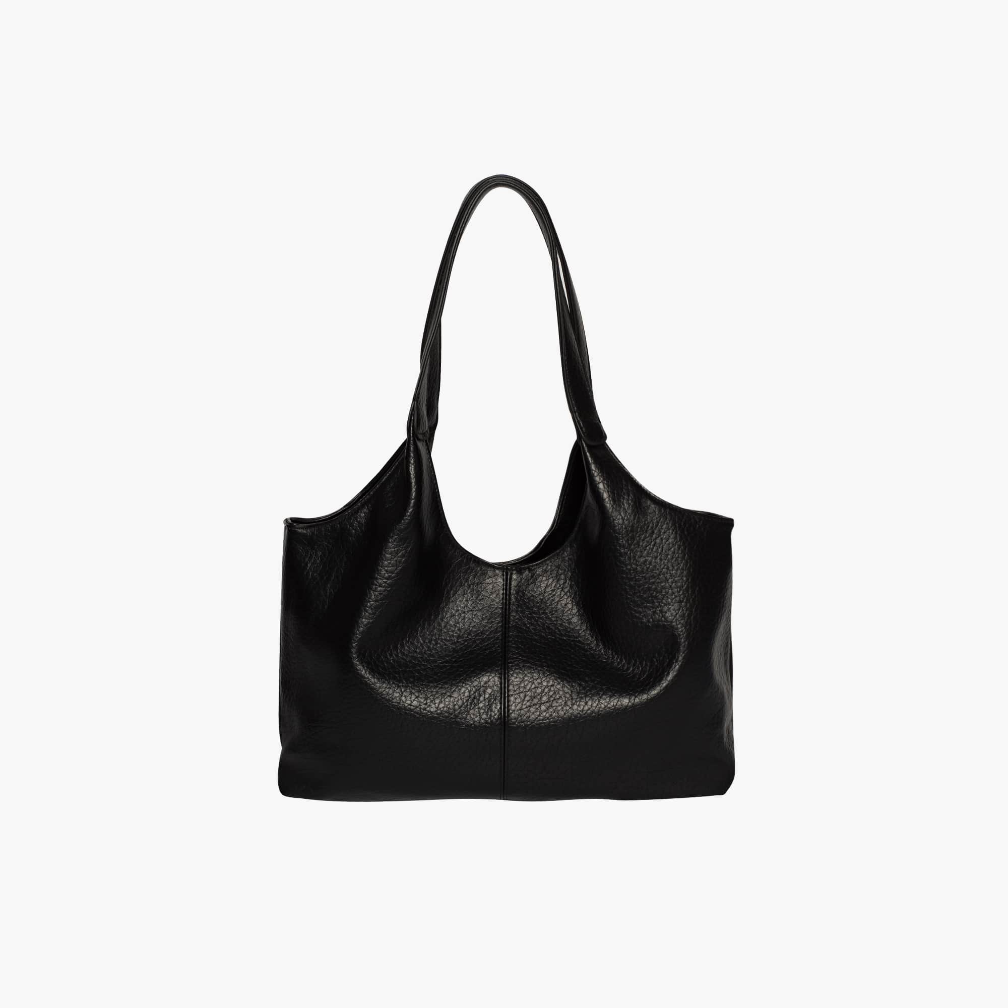 Oversized Slouchy Vegan Leather Shoulder Tote Bag
