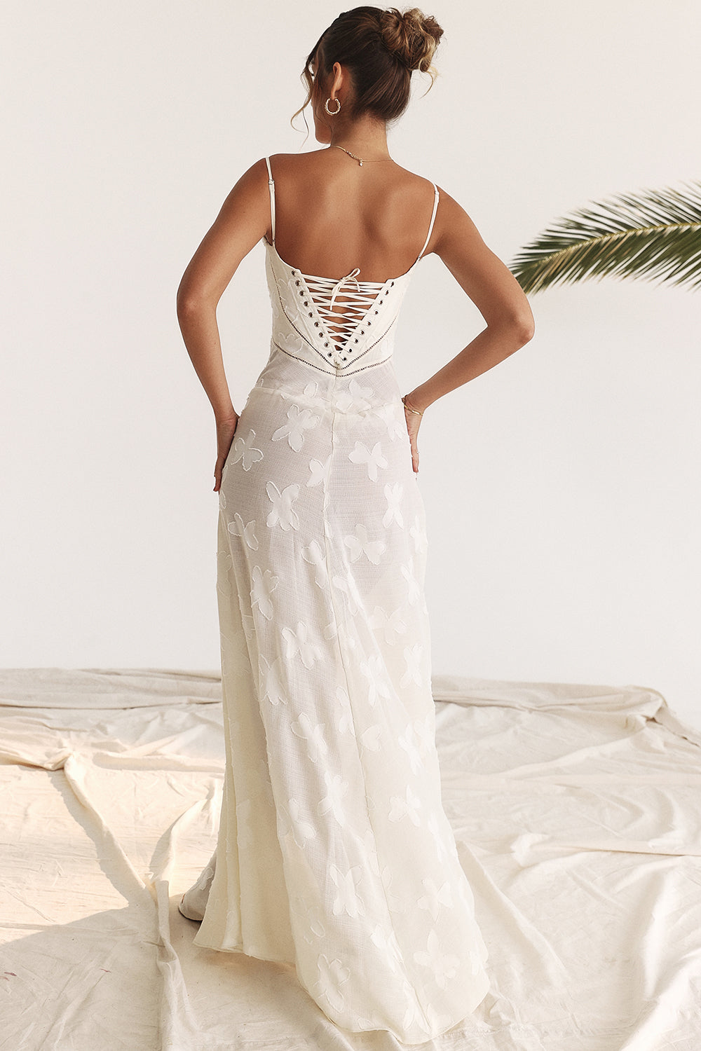 Embroidered Sleeveless Maxi Dress