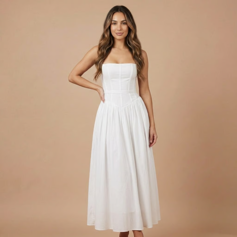 Floral Print Wedding Midi Dress