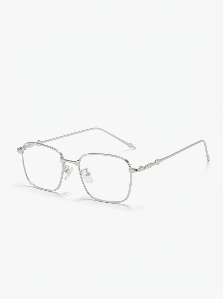 Silver Rectangular Eyeglasses