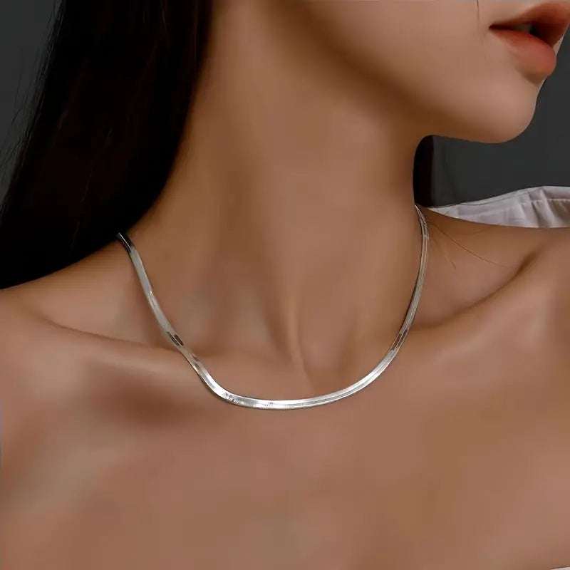 Gold Herringbone Necklace