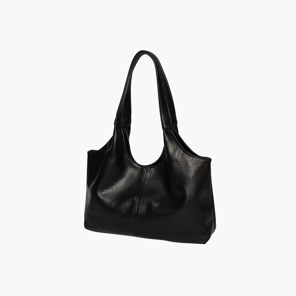 Oversized Slouchy Vegan Leather Shoulder Tote Bag