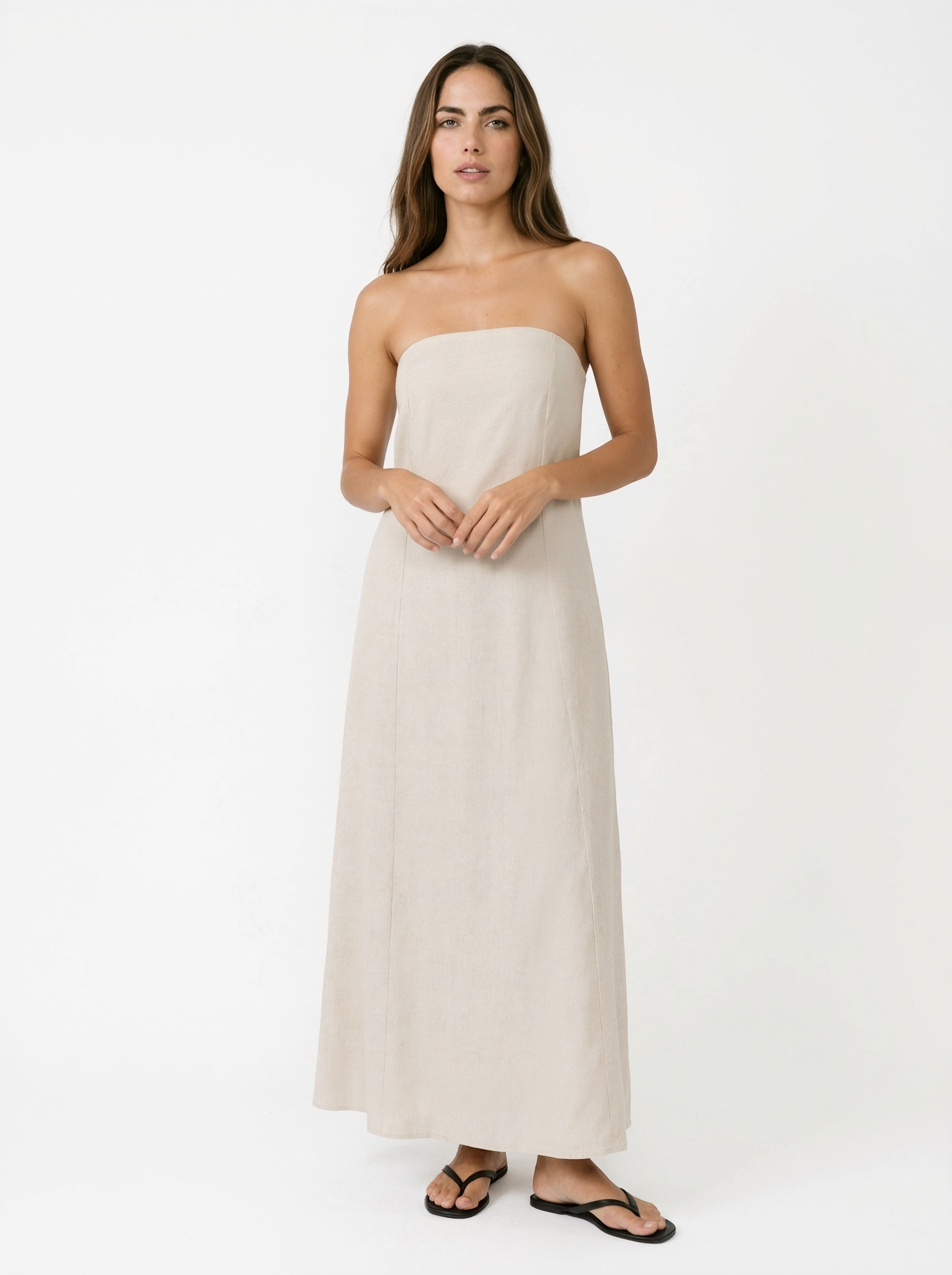 Minimalist Strapless Maxi Dress