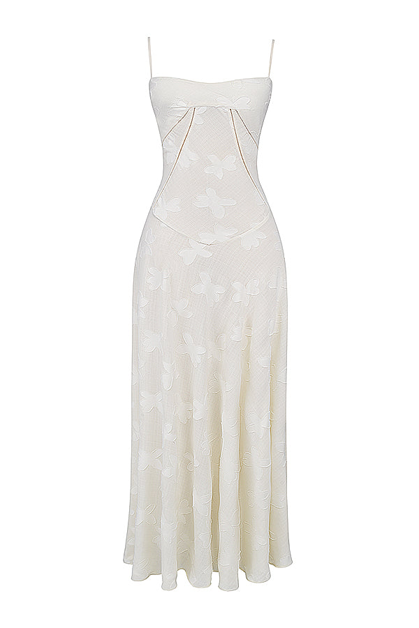 Embroidered Sleeveless Maxi Dress