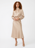 Satin A-Line Midi Dress
