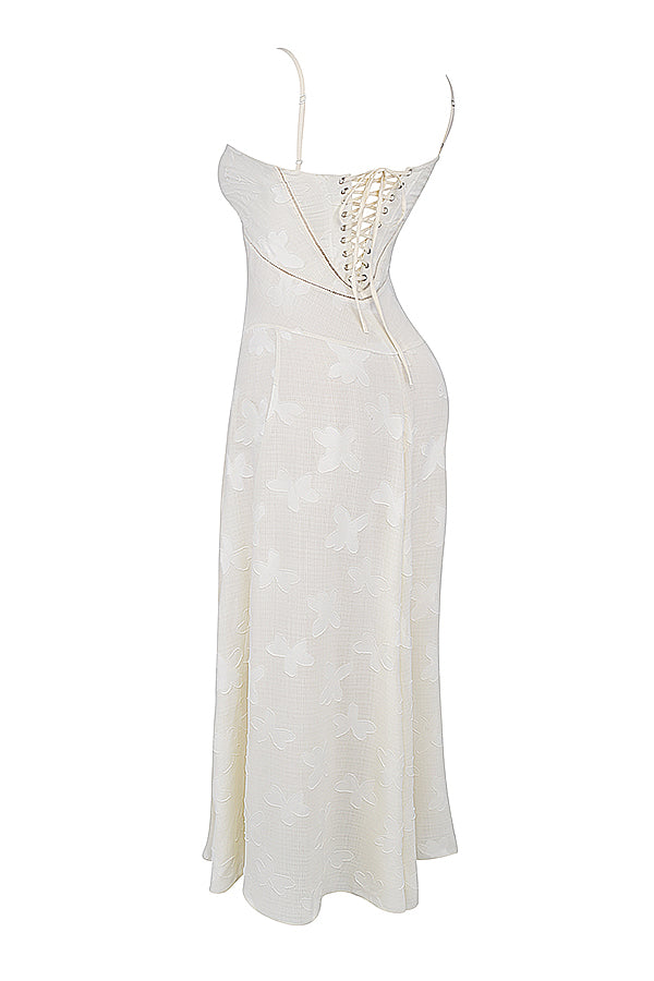 Embroidered Sleeveless Maxi Dress
