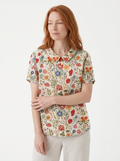 Floral Short Sleeve Blouse