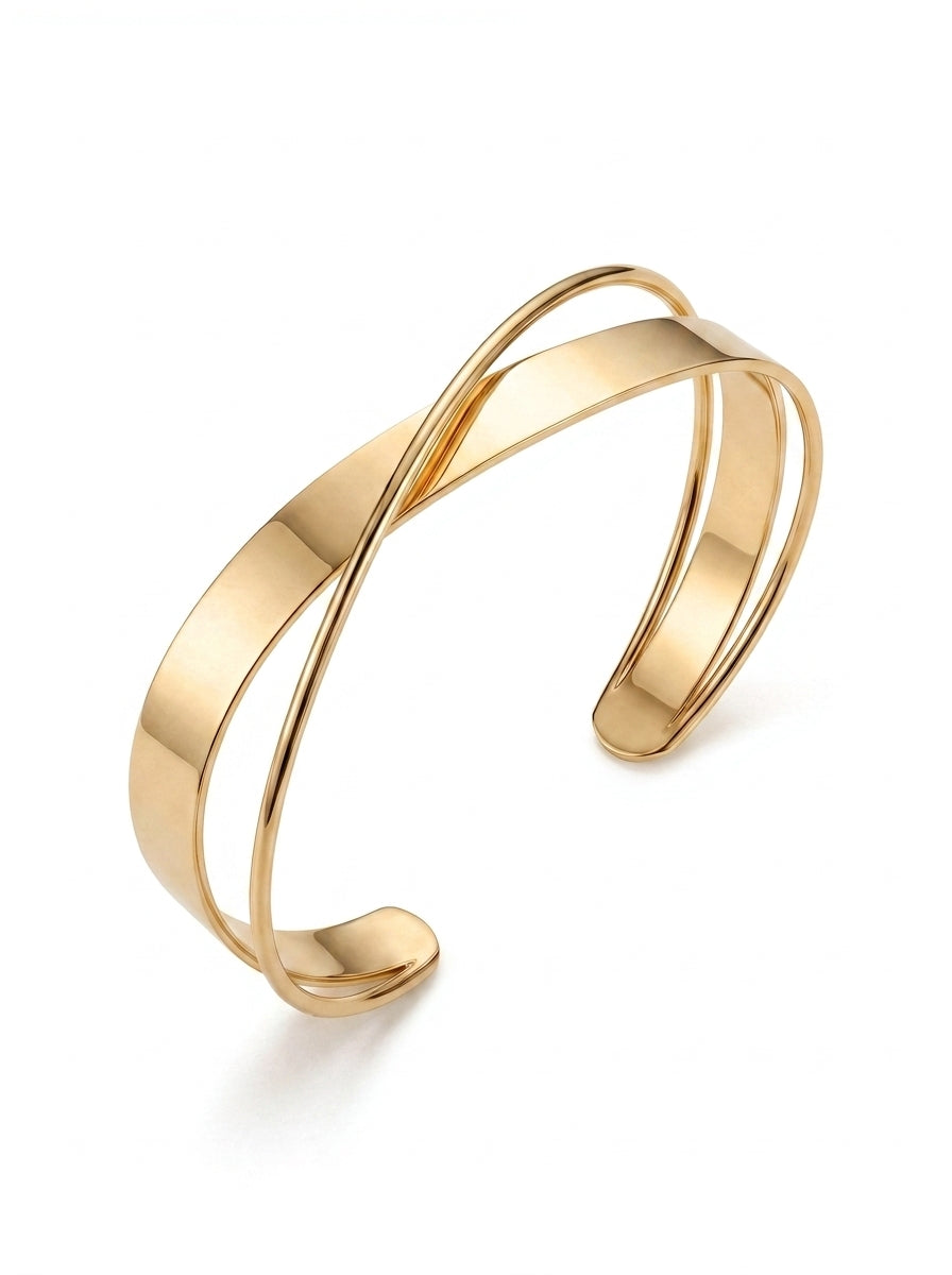 Gold Crossover Bracelet