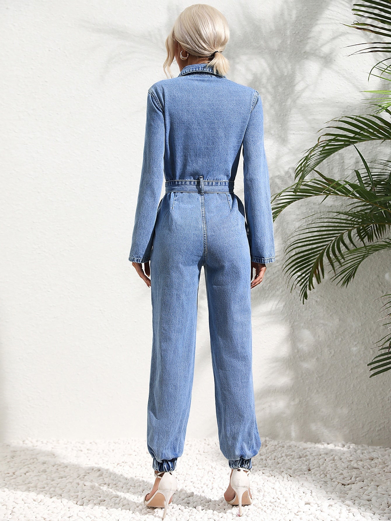 Denim Utility Jumpsuit