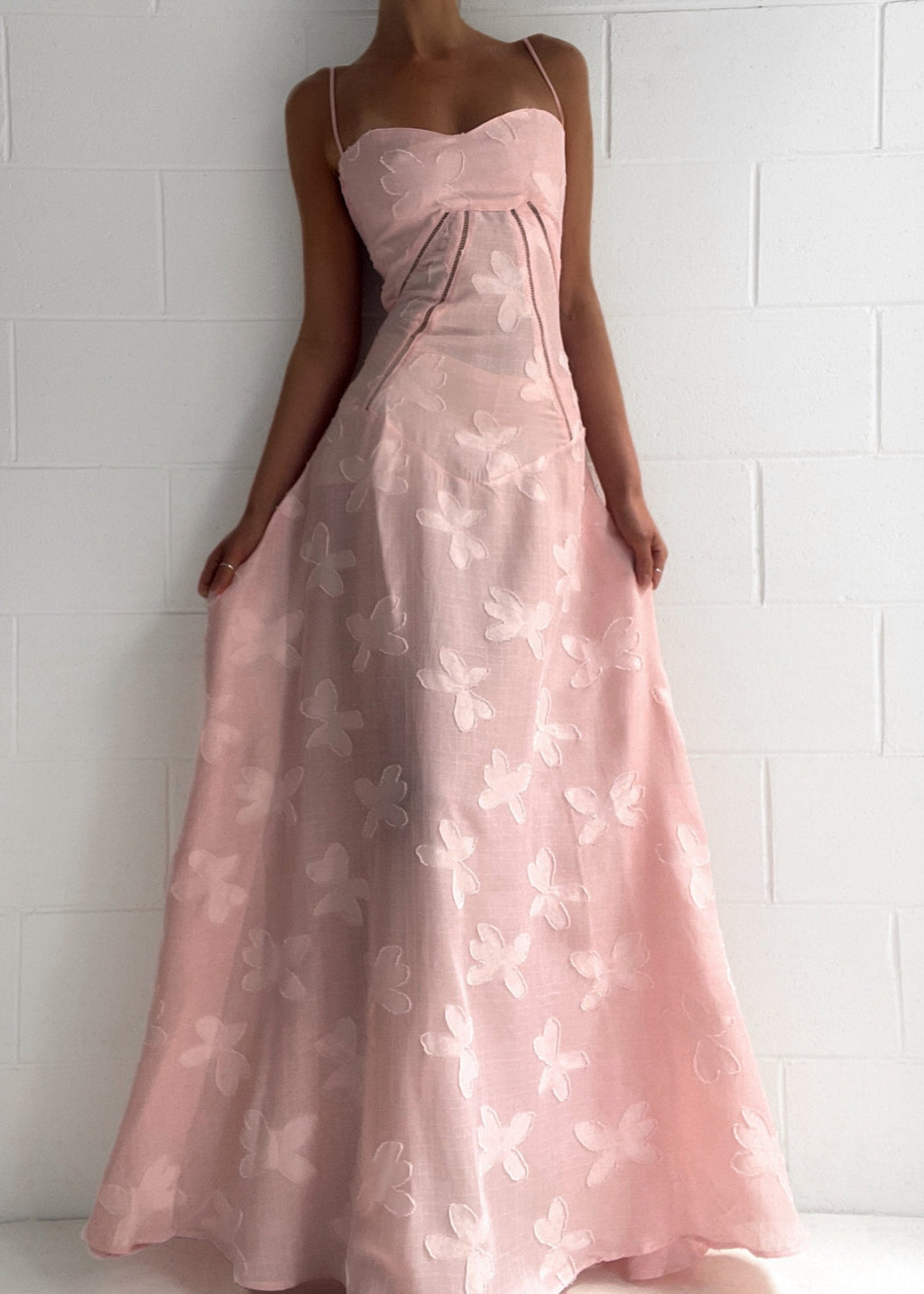 Jacquard Corset Maxi Dress