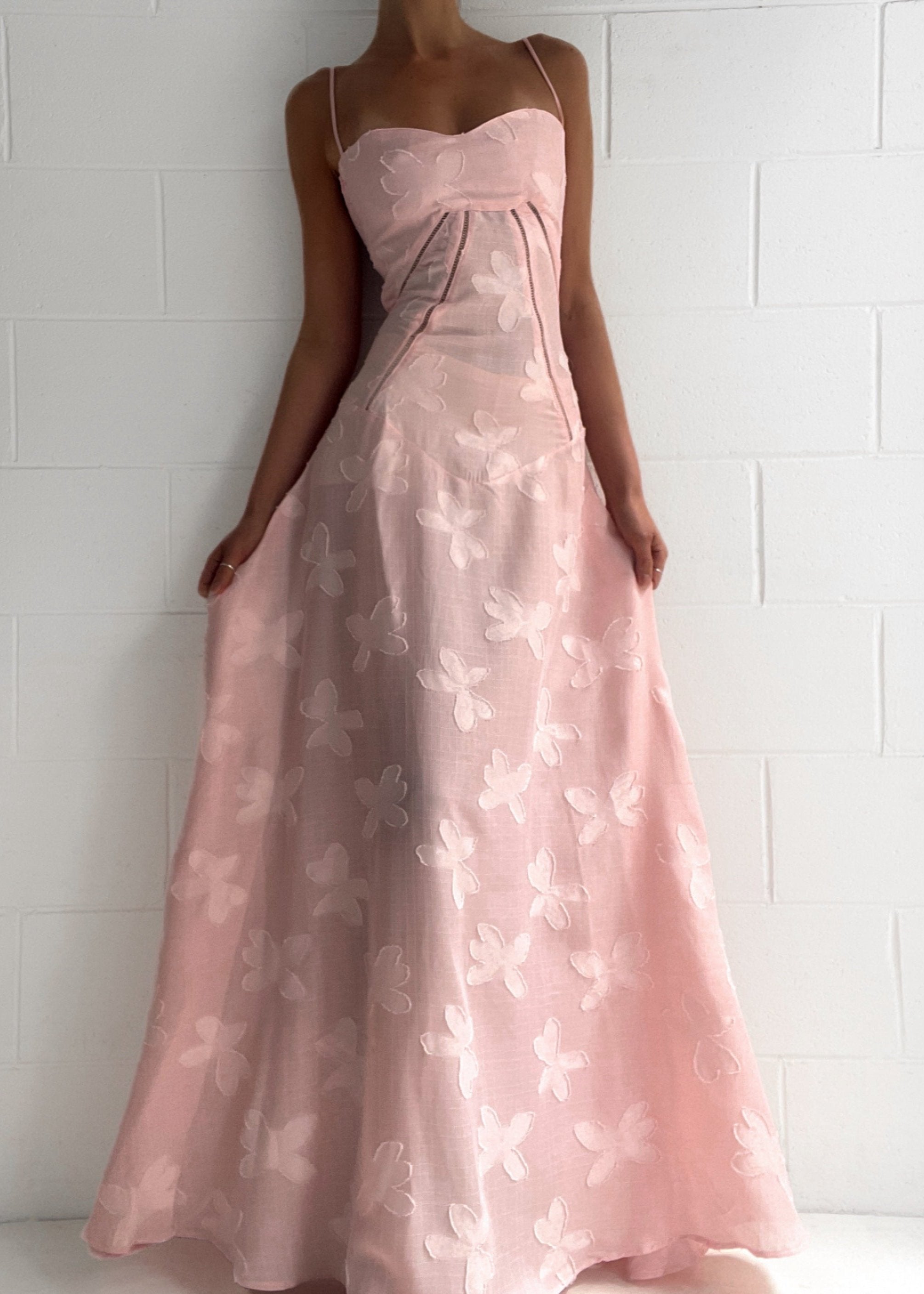 Jacquard Corset Maxi Dress
