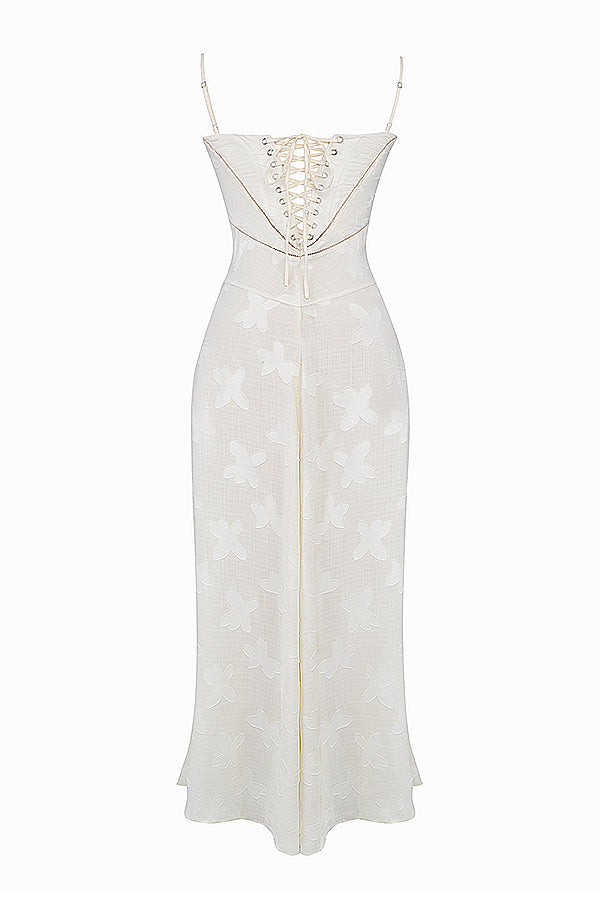 Embroidered Sleeveless Maxi Dress