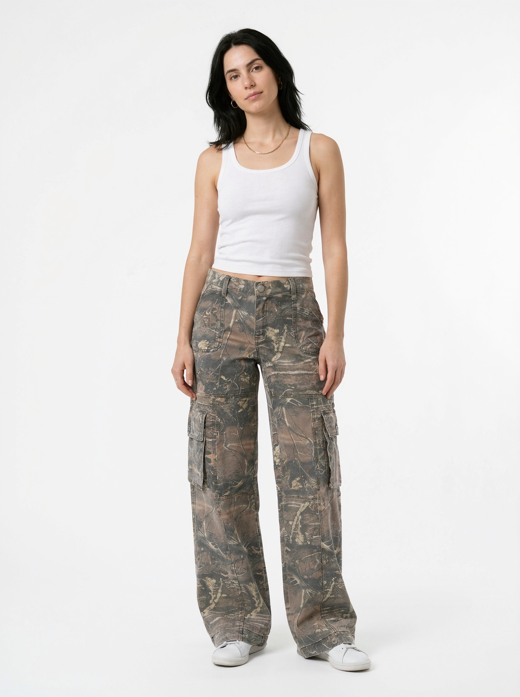 Camo Relaxed Cargo Trousers