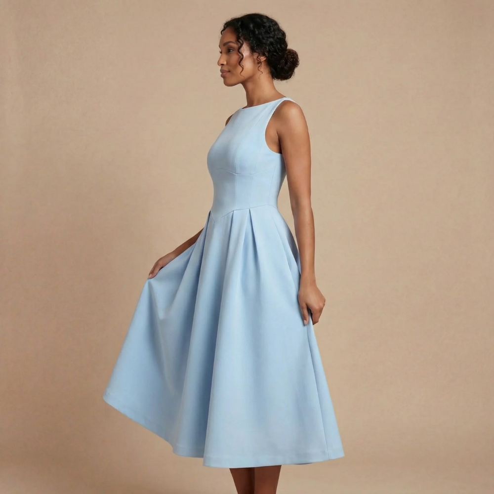 Occasion Boat Neck Midi Dress