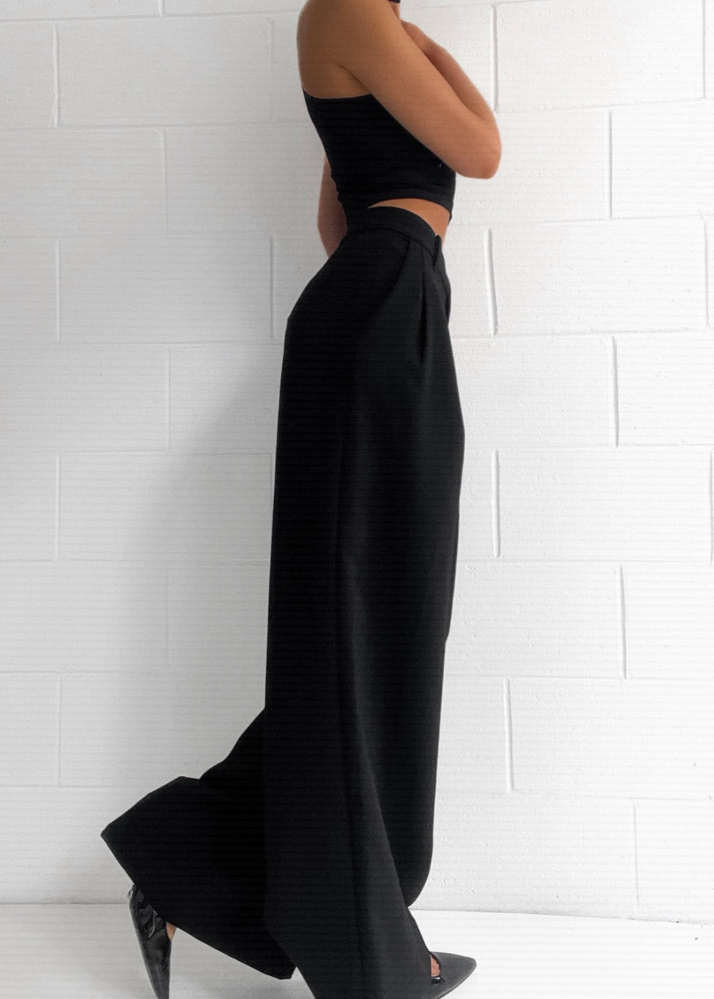 High Waist Palazzo Trousers