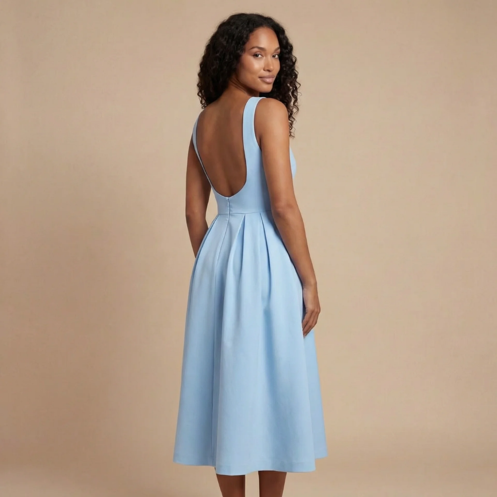 Occasion Boat Neck Midi Dress