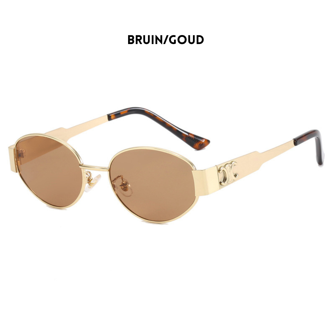 Vintage Gold Oval Sunglasses