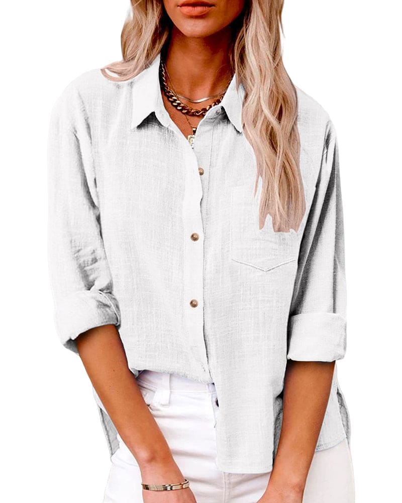 Long Sleeve Button Blouse