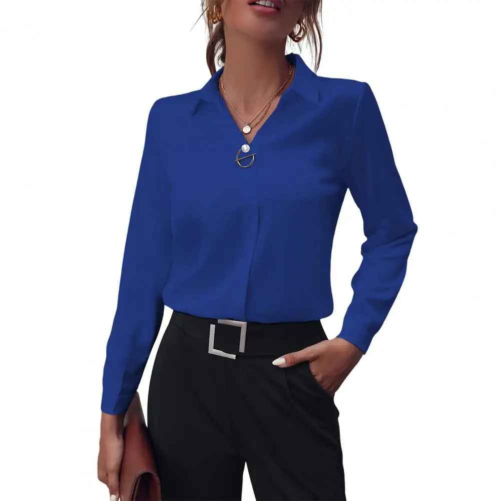 Relaxed Fit Long Sleeve Blouse