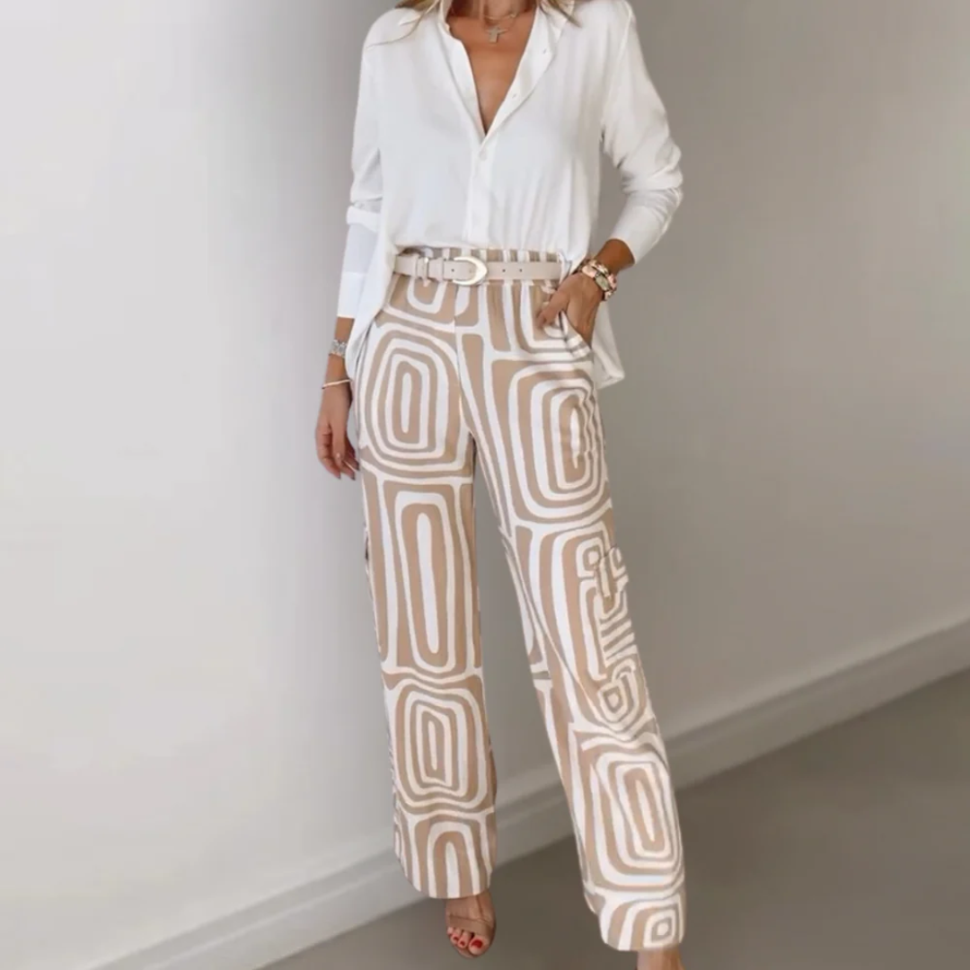 Geometric Print Two-Piece Set