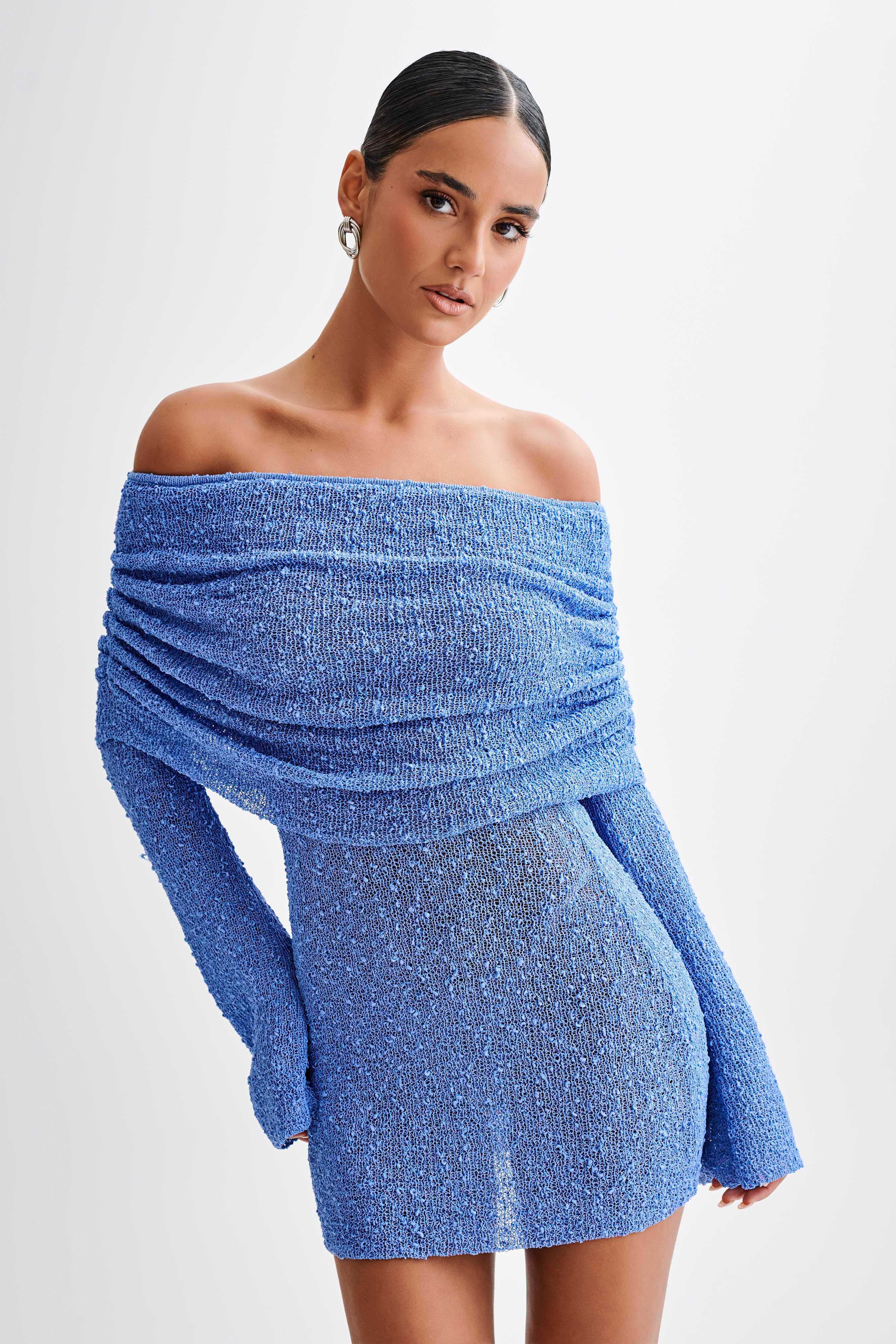 Sparkle Off Shoulder Mini Dress